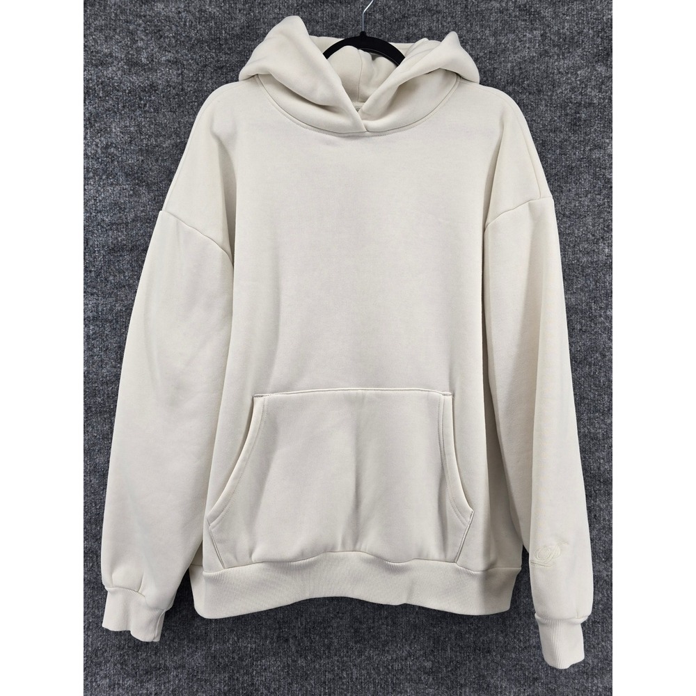 Pacsun Hoodie Mens XL Cream Heavyweight Oversized Fleece Pullover Streetwear